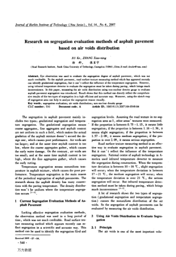 Research on segregation evaluation methods of asphalt pavement based on air voids distribution