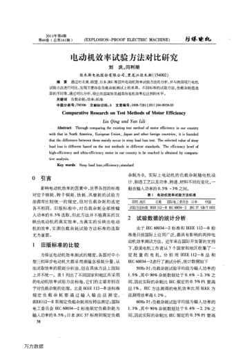 電動(dòng)機(jī)效率試驗(yàn)方法對比研究