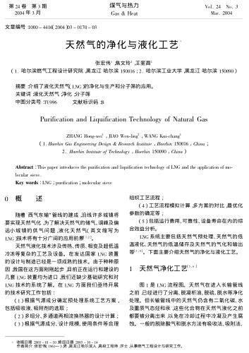 天然氣的凈化與液化工藝