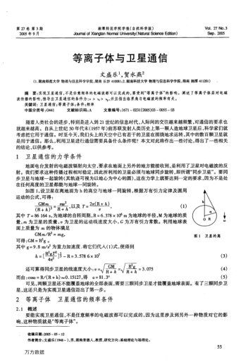 等離子體與衛(wèi)星通信