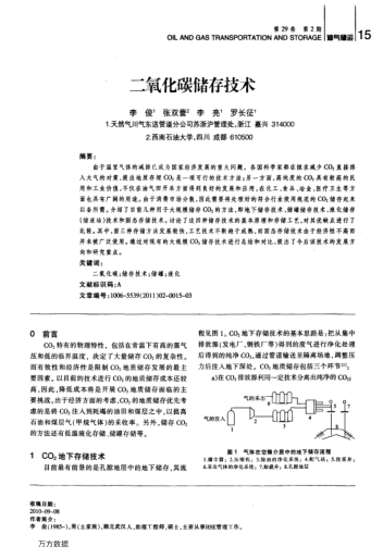 二氧化碳儲(chǔ)存技術(shù)