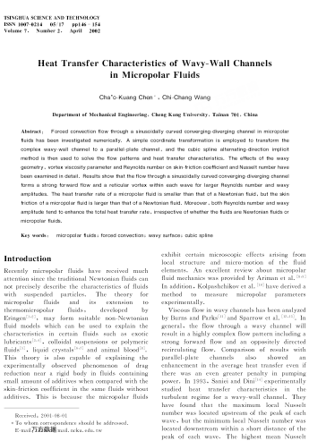 Heat Transfer Characteristics of Wavy-Wall Channels in Micropolar Fluids