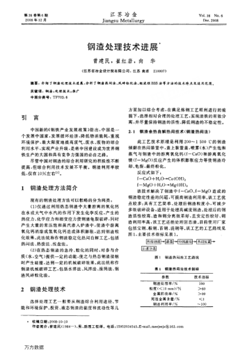 鋼渣處理技術(shù)進(jìn)展