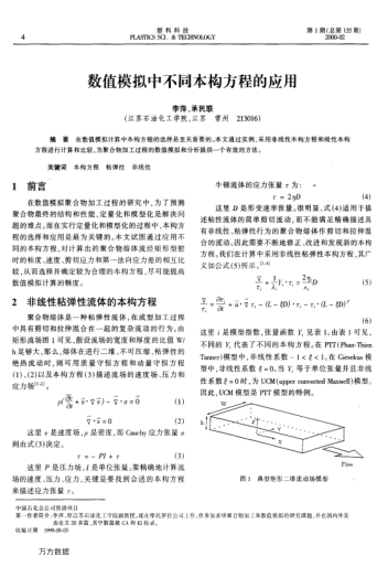 數(shù)值模擬中不同本構(gòu)方程的應(yīng)用