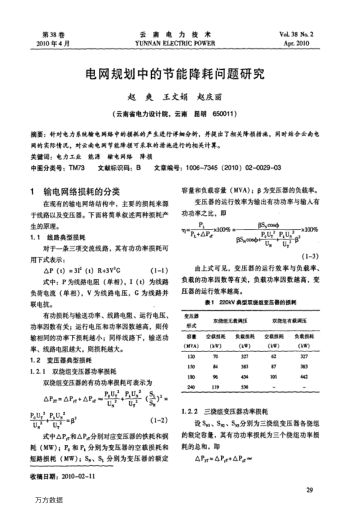 電網(wǎng)規(guī)劃中的節(jié)能降耗問題研究