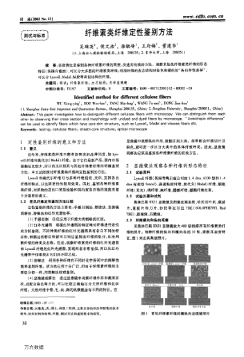 纖維素類(lèi)纖維定性鑒別方法