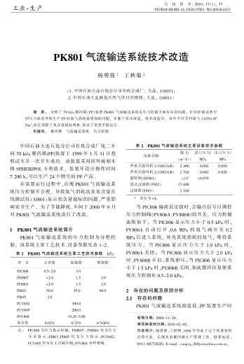 PK801氣流輸送系統(tǒng)技術改造