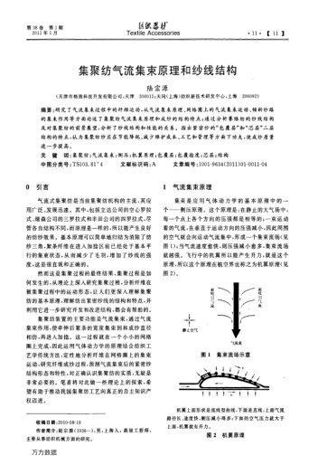 集聚紡氣流集束原理和紗線結(jié)構(gòu)
