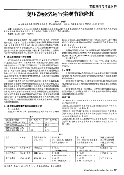 變壓器經(jīng)濟(jì)運(yùn)行實(shí)現(xiàn)節(jié)能降耗