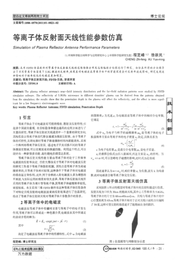 等離子體反射面天線性能參數(shù)仿真