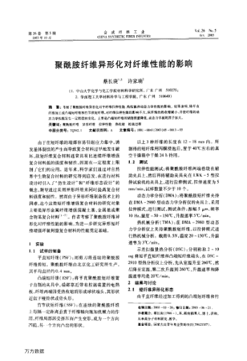 聚酰胺纖維異形化對纖維性能的影響