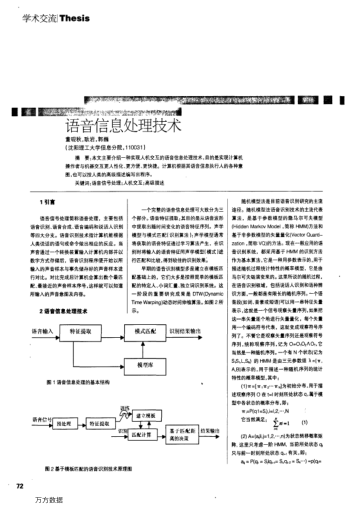語音信息處理技術(shù)