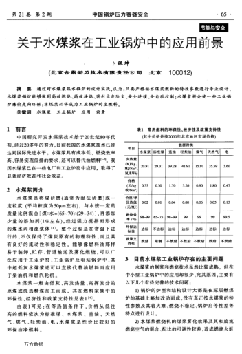 關(guān)于水煤漿在工業(yè)鍋爐中的應(yīng)用前景