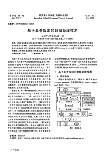 基于業(yè)務規(guī)則的數(shù)據(jù)處理技術(shù)