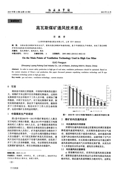 高瓦斯煤礦通風(fēng)技術(shù)要點