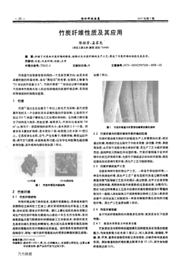 竹炭纖維性質(zhì)及其應(yīng)用
