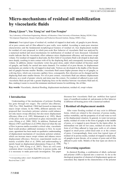 Micro-mechanisms of residual oil mobilization by viscoelastic fluids