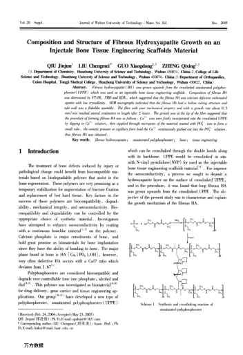 Composition and Structure of Fibrous Hydroxyapatite Growth on an Injectale Bone Tissue Engineering S