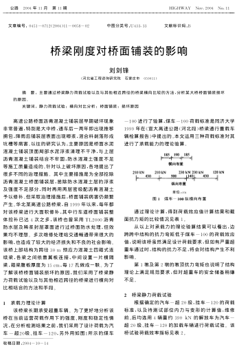 橋梁剛度對橋面鋪裝的影響