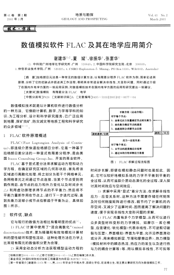 數(shù)值模擬軟件FLAC及其在地學(xué)應(yīng)用簡介