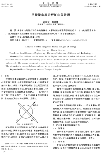 從能量角度分析礦山危險源