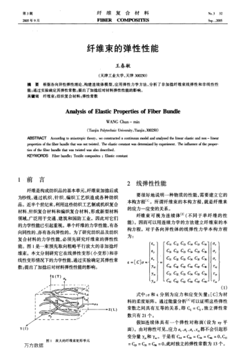 纖維束的彈性性能