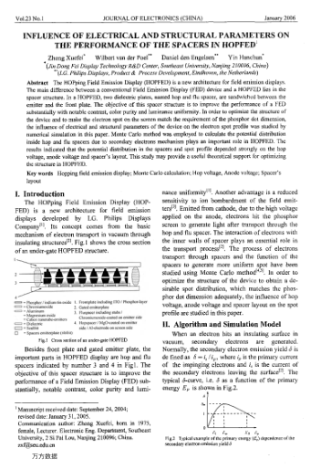 INFLUENCE OF ELECTRICAL AND STRUCTURAL PARAMETERS ON THE PERFORMANCE OF THE SPACERS IN HOPFED