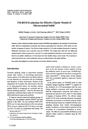 FM-BEM Evaluation for Effective Elastic Moduli of Microcracked Solids