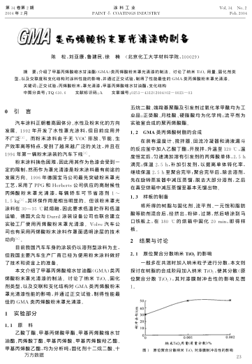 GMA類丙烯酸粉末罩光清漆的制備