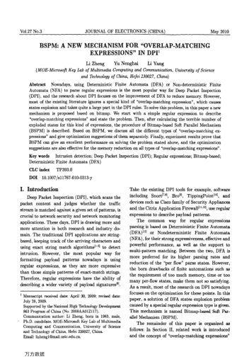 BSPM: A NEW MECHANISM FOR "OVERLAP-MATCHING EXPRESSIONS" IN DPI