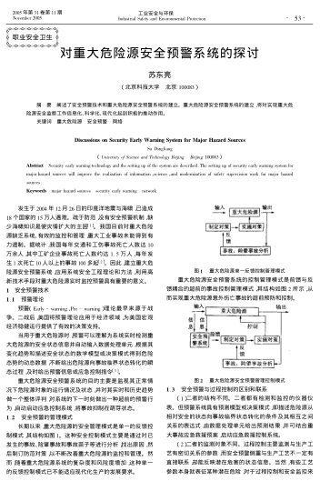 對(duì)重大危險(xiǎn)源安全預(yù)警系統(tǒng)的探討