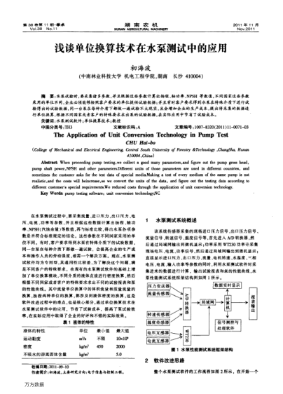 淺談單位換算技術(shù)在水泵測(cè)試中的應(yīng)用