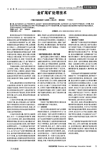 金礦尾礦處理技術(shù)