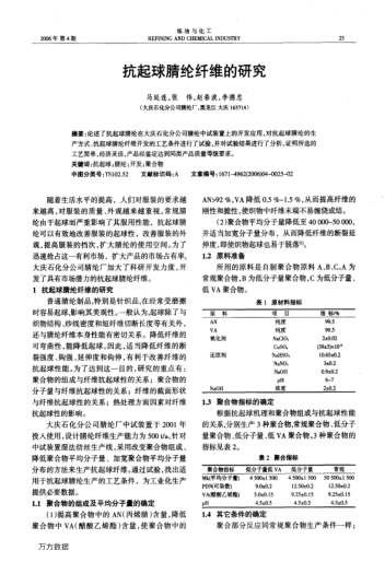 抗起球腈綸纖維的研究