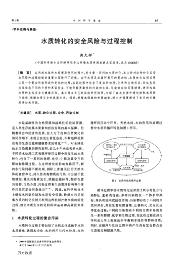 水質(zhì)轉(zhuǎn)化的安全風(fēng)險(xiǎn)與過(guò)程控制