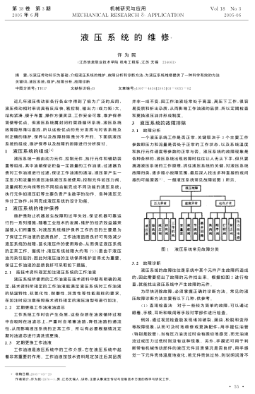 液壓系統(tǒng)的維修