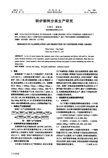 轉(zhuǎn)爐鋼種分類生產(chǎn)研究