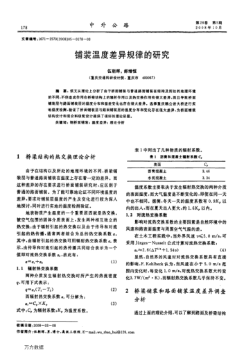 鋪裝溫度差異規(guī)律的研究