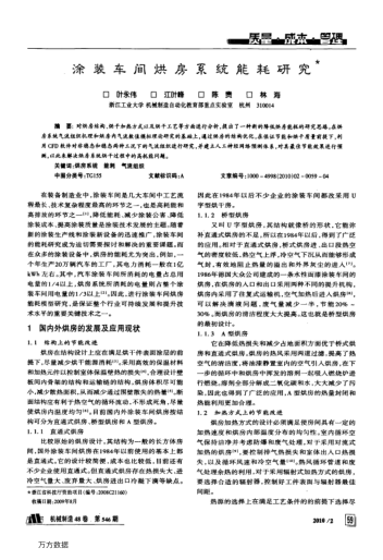 涂裝車間烘房系統(tǒng)能耗研究
