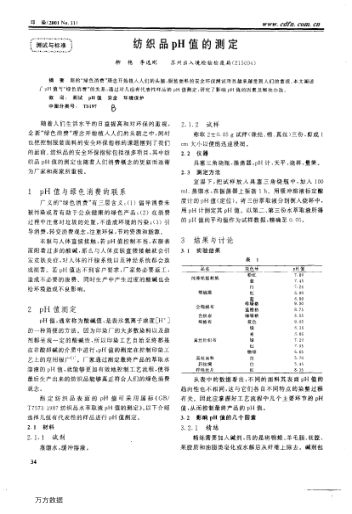 紡織品pH值的測定