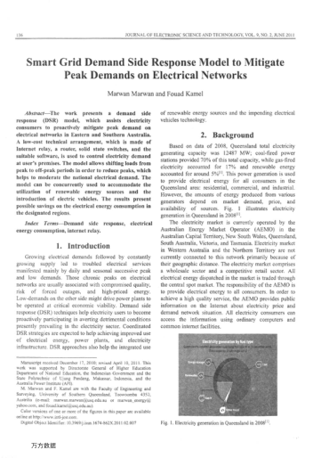 Smart Grid Demand Side Response Model to Mitigate Peak Demands on Electrical Networks