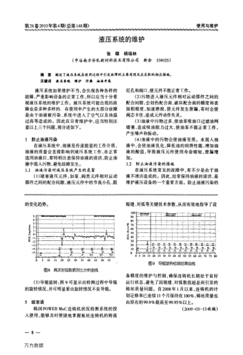 液壓系統(tǒng)的維護