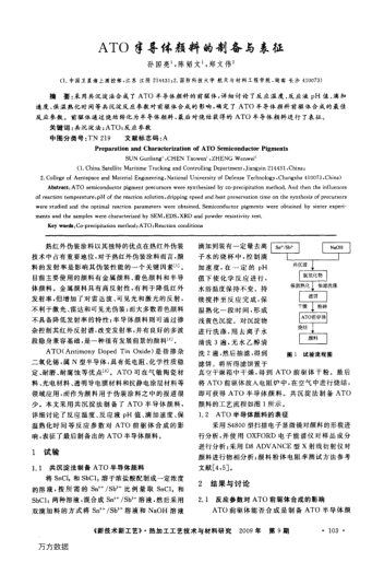 ATO半導(dǎo)體顏料的制備與表征