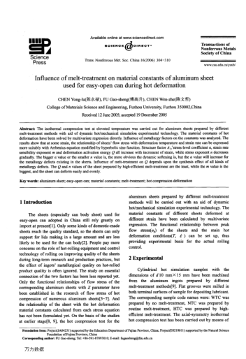 Influence of melt-treatment on material constants of aluminum sheet used for easy-open can during ho