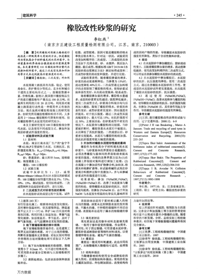 橡膠改性砂漿的研究