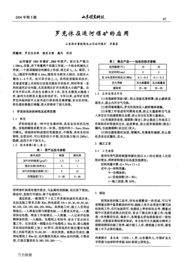 羅克休在運河煤礦的應用