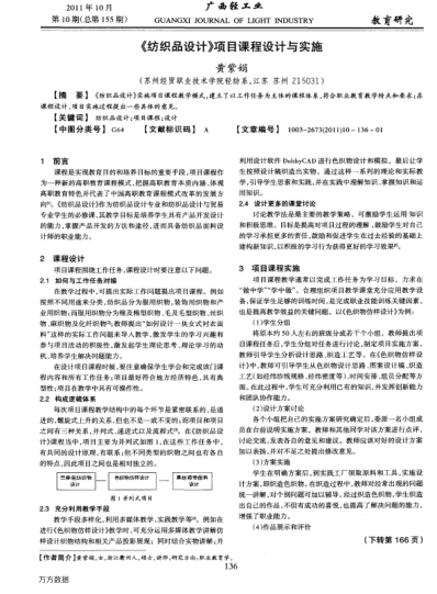 《紡織品設計》項目課程設計與實施