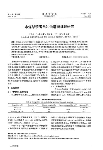 水煤漿噴嘴熱沖蝕磨損機(jī)理研究