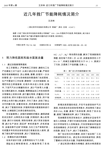 近幾年我廠節(jié)能降耗情況簡介