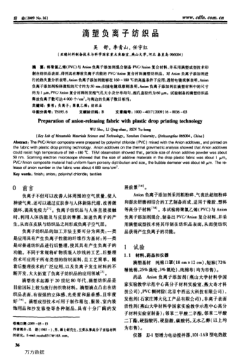 滴塑負離子紡織品